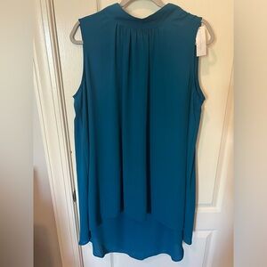 Blue long sheer tunic